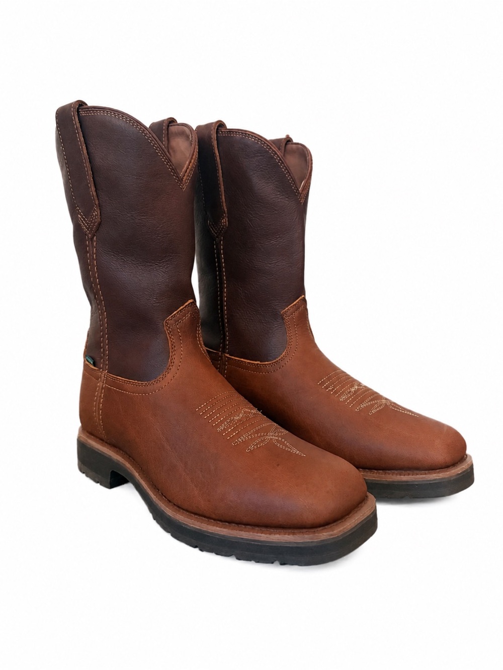 Tecovas The Rugged Square-Toe Western Boots In Saddle Brown Men's 9.5 D
